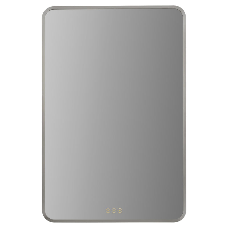 Aero 24" x 36" LED Stadium Mirror in Satin Nickel