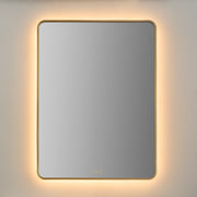 Aero 30" x 40" LED Stadium Mirror in Brushed Brass