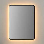Aero 30" x 40" LED Stadium Mirror in Matte Black