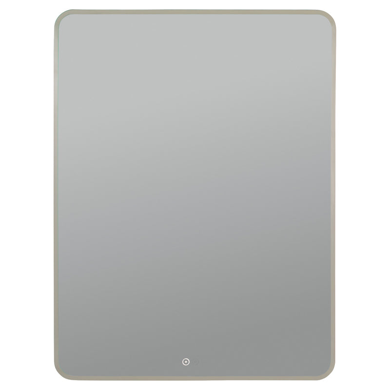 Aero 30" x 40" LED Stadium Mirror in Satin Nickel