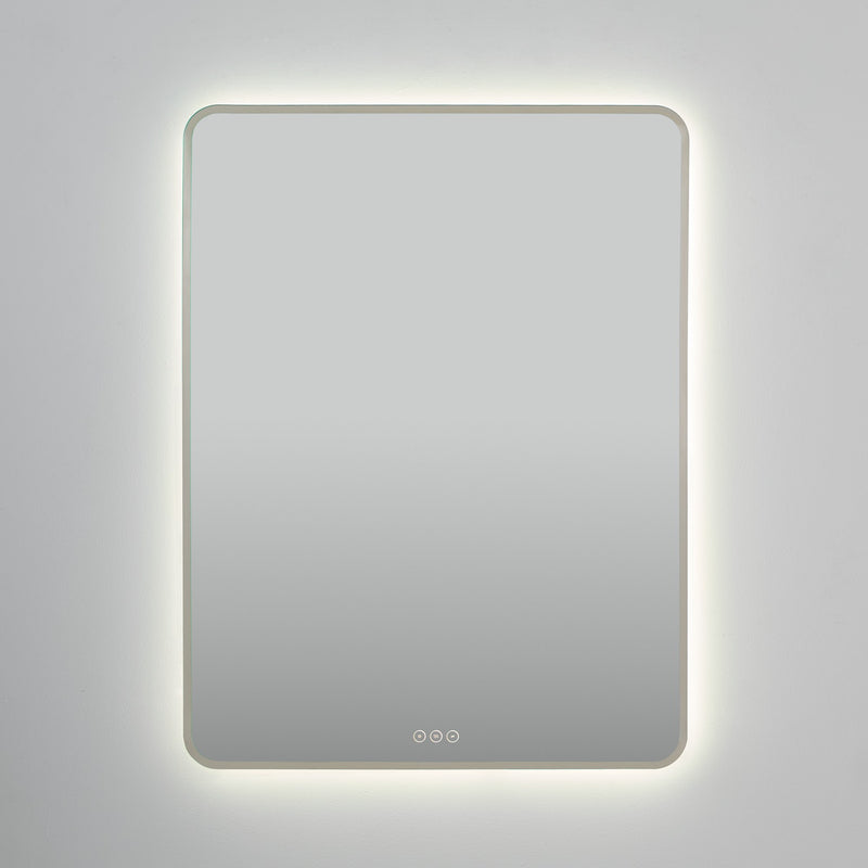 Aero 30" x 40" LED Stadium Mirror in Satin Nickel