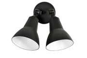 Spots 2 Light Die Cast Outdoor Wall Mount in Black