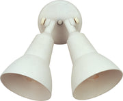 Spots 2 Light Die Cast Outdoor Wall Mount in White