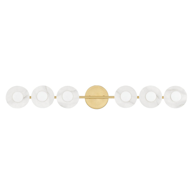 Elmont 6-Light Bath Vanity Light in Aged Brass