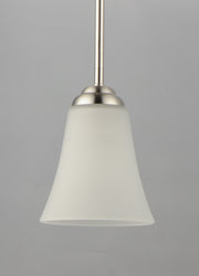 Vital 1 Light Mini Pendant in Satin Nickel