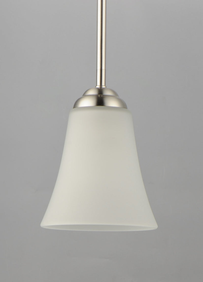 Vital 1 Light Mini Pendant in Satin Nickel