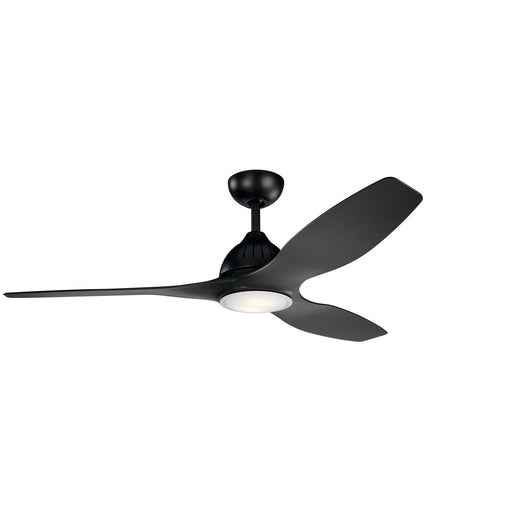 Jace 60" Ceiling Fan with Light in Satin Black