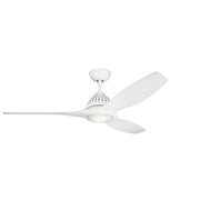 Jace 60" Ceiling Fan with Light in White