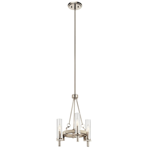 Telan 3-Light Mini Chandelier in White Washed Wood