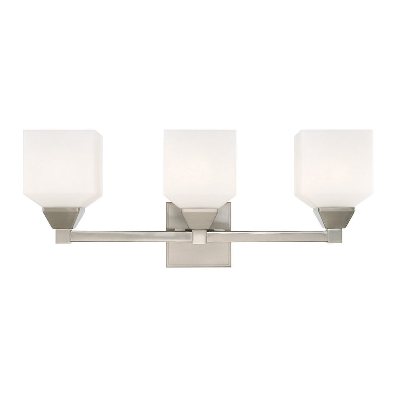 Aragon 3 Light Bath Vanity in Brushed Nickel
