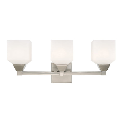Aragon 3 Light Bath Vanity in Brushed Nickel