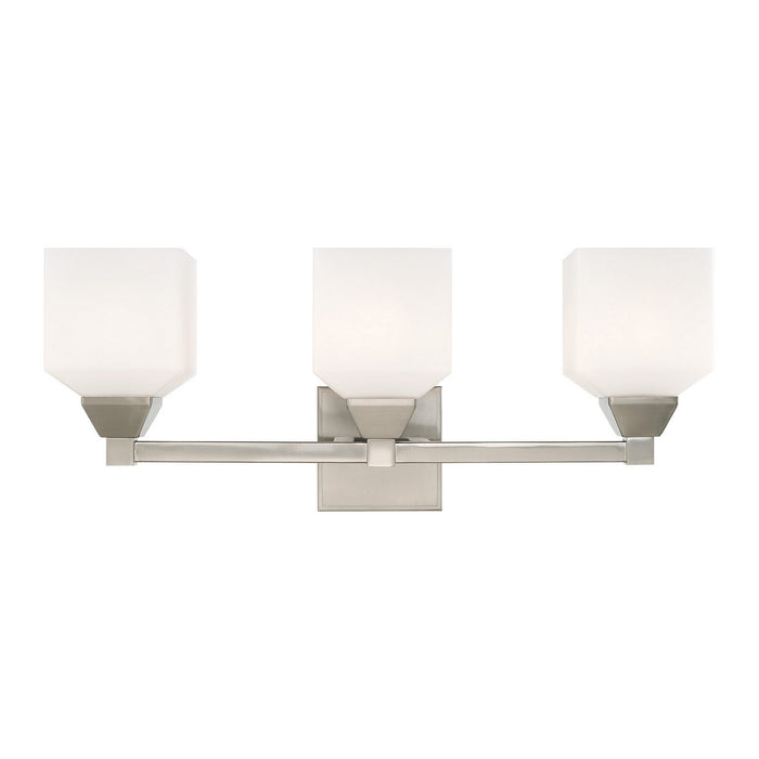 Aragon 3 Light Bath Vanity in Brushed Nickel