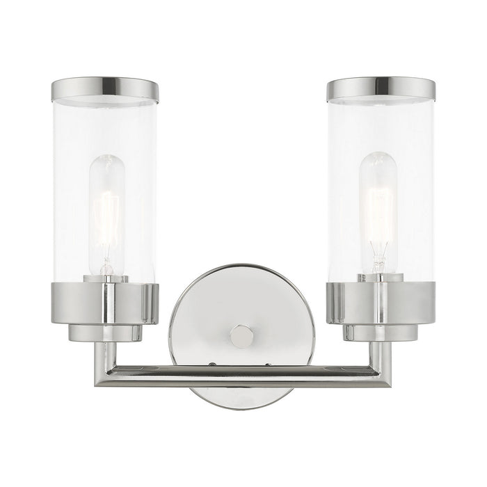 Hillcrest 2 Light Bath Vanity in Polished Chrome
