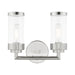 Hillcrest 2 Light Bath Vanity in Polished Chrome