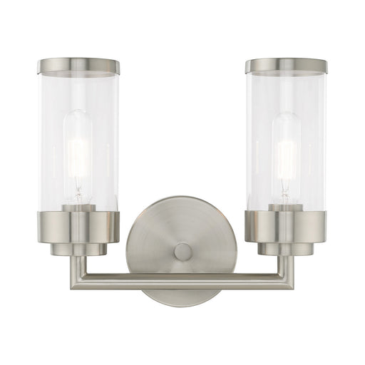 Hillcrest 2 Light Bath Vanity in Brushed Nickel