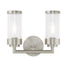 Hillcrest 2 Light Bath Vanity in Brushed Nickel