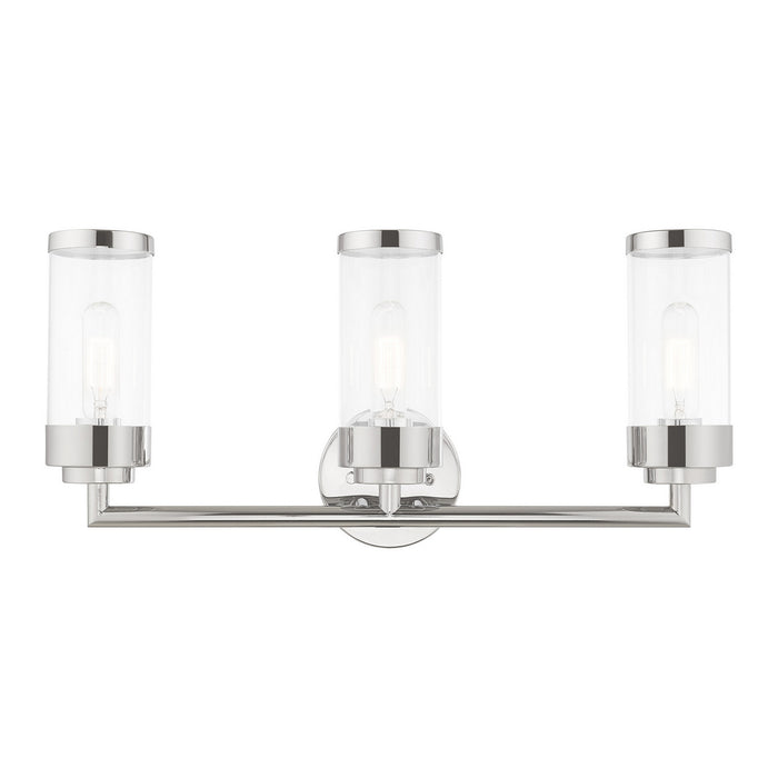Hillcrest 3 Light Bath Vanity in Polished Chrome