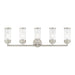 Hillcrest 5 Light Bath Vanity in Brushed Nickel