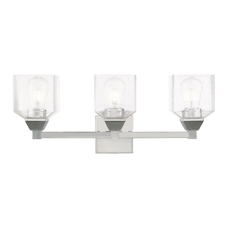 Aragon 3 Light Bath Vanity in Polished Chrome