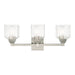 Aragon 3 Light Bath Vanity in Brushed Nickel