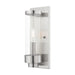 Hillcrest 1 Light Wall Lantern in Brushed Nickel
