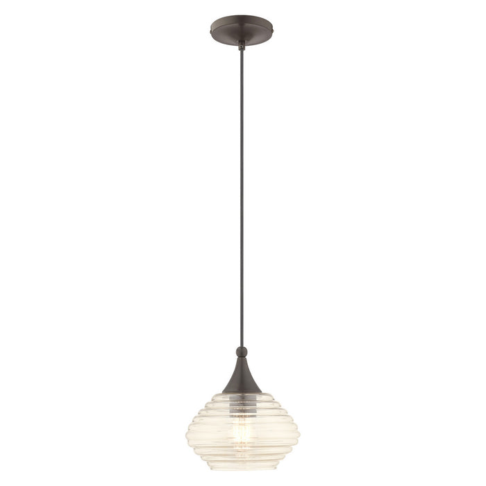 1 Light Mini Pendant in English Bronze