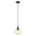 1 Light Mini Pendant in English Bronze