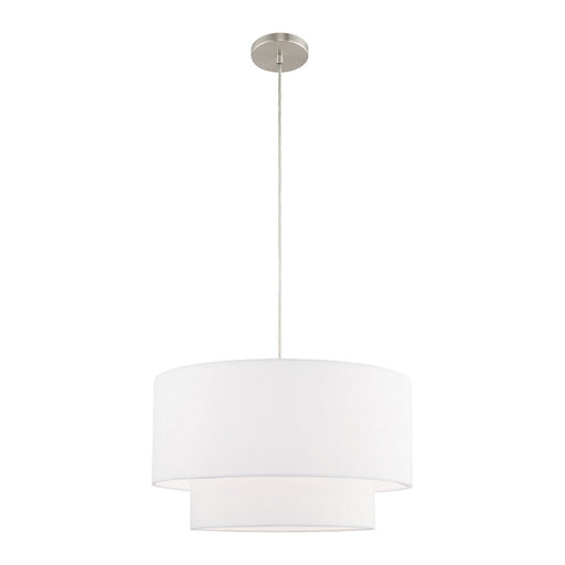 Clark 1 Light Pendant Chandelier in Brushed Nickel