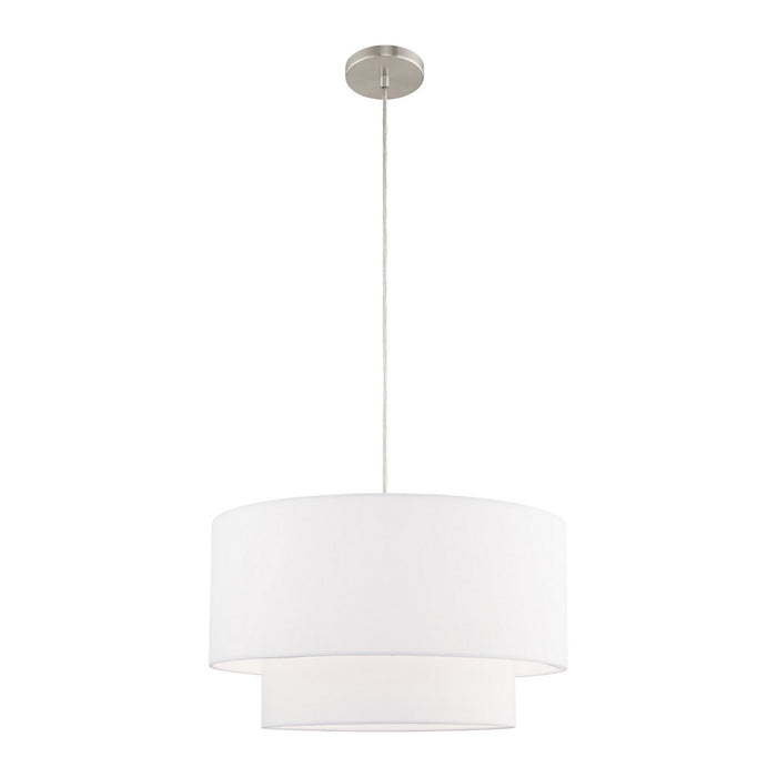Clark 1 Light Pendant Chandelier in Brushed Nickel