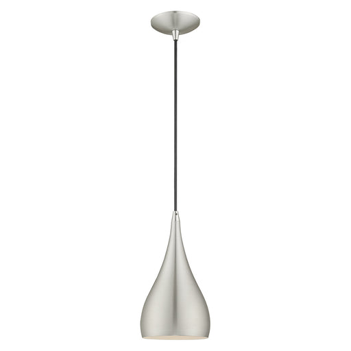 1 Light Mini Pendant in Brushed Aluminum