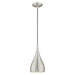 1 Light Mini Pendant in Brushed Aluminum