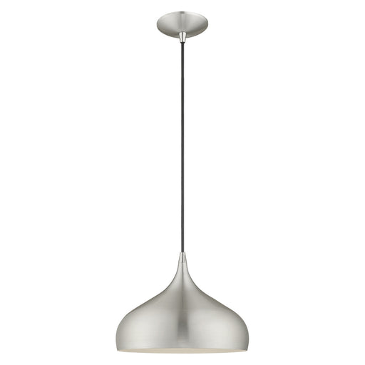1 Light Mini Pendant in Brushed Aluminum