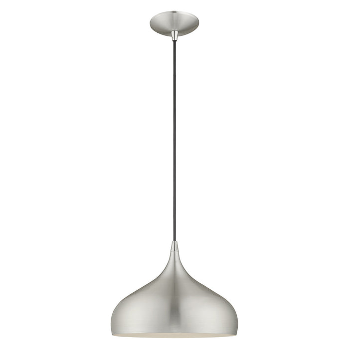 1 Light Mini Pendant in Brushed Aluminum