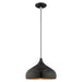 1 Light Mini Pendant in Shiny Black