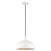 1 Light Mini Pendant in Shiny White