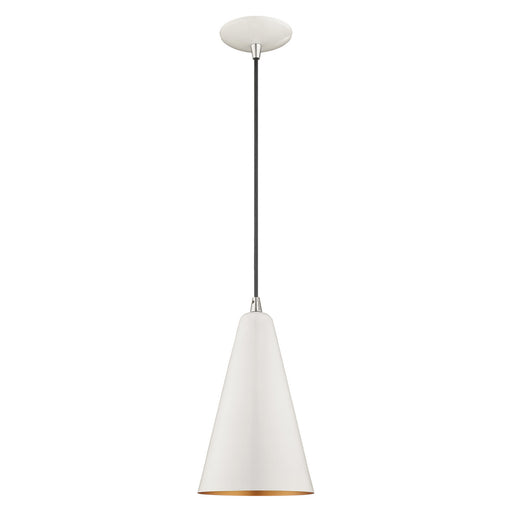 1 Light Mini Pendant in Shiny White