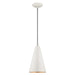 1 Light Mini Pendant in Shiny White