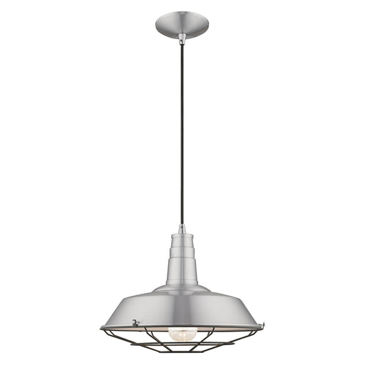 1 Light Mini Pendant in Brushed Aluminum