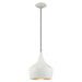 1 Light Mini Pendant in White