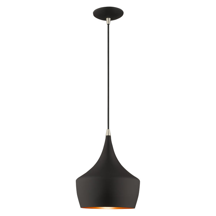1 Light Mini Pendant in Black