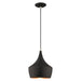 1 Light Mini Pendant in Black