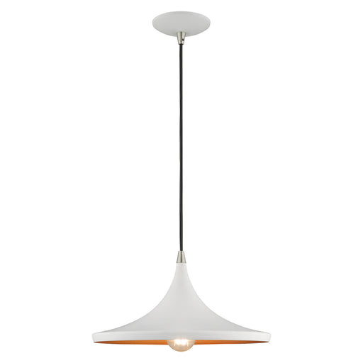 1 Light Mini Pendant in White