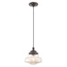 1 Light Mini Pendant in English Bronze