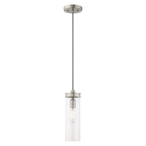 1 Light Mini Pendant in Brushed Nickel