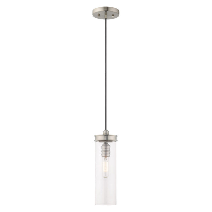 1 Light Mini Pendant in Brushed Nickel