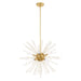 Utopia 8 Light Pendant Chandelier in Satin Brass