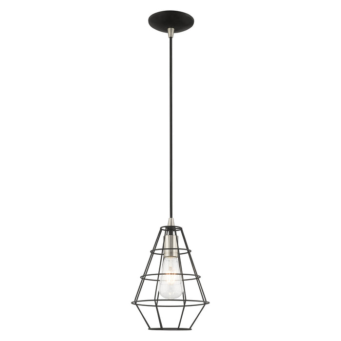 1 Light Mini Pendant in Black