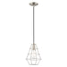1 Light Mini Pendant in Brushed Nickel