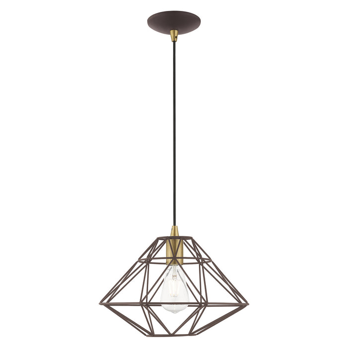 1 Light Mini Pendant in Bronze