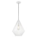 1 Light Mini Pendant in White